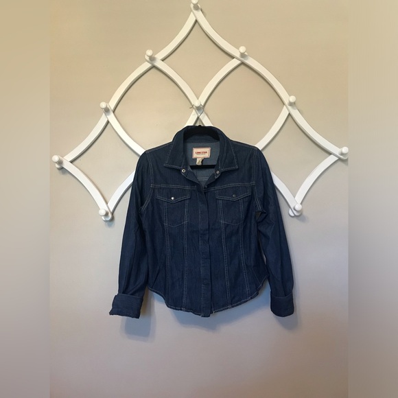 Lone Star Junior Size Large Denim Shirt/Jacket with Hidden Snap-Front Closure. - Picture 3 of 8